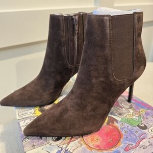 Jeffrey Campbell nixie g brown suede Boots SIZE 6.5